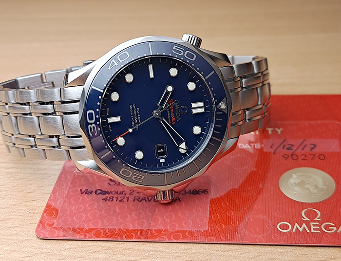 BLUE Omega Seamaster Professional Co-Axial Wristwatch Ref. 212.30.41.20.03.001